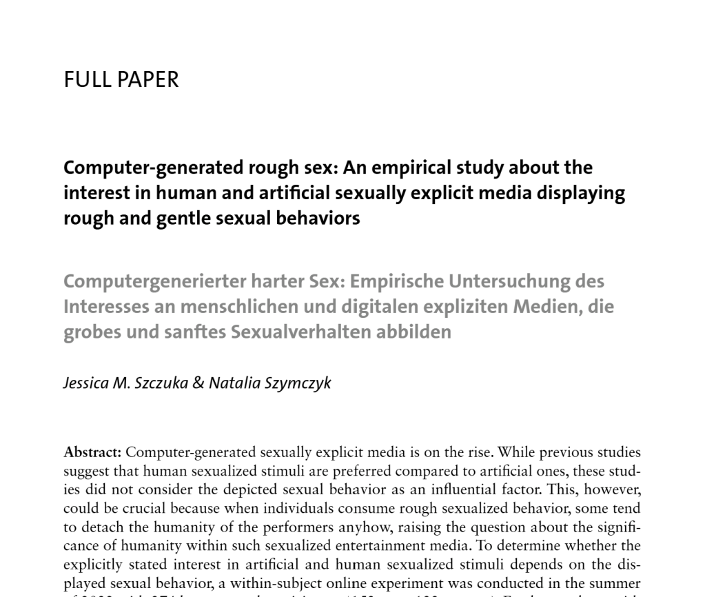 Paper Drop: Computer-Generated Sexualized Content and Its Potential to Reduce Physical&nbsp;Risks