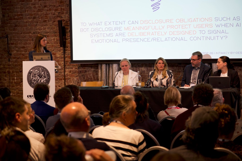 CPDP Brussels: Panel on Intimacy-by-Design Governing Human-AI&nbsp;Relationships
